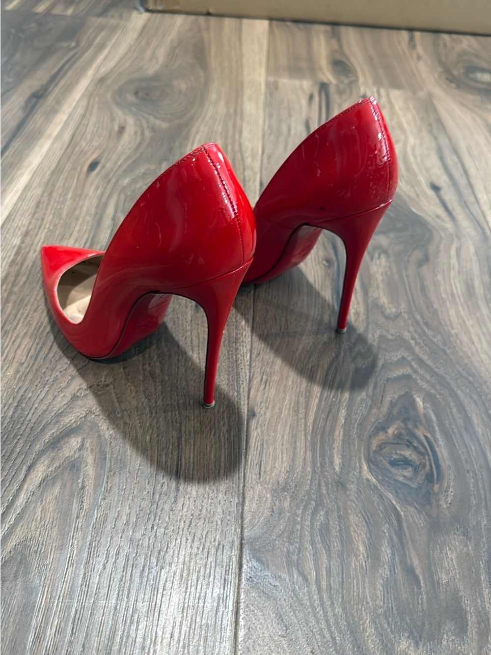 Christian Louboutin Red Patent Pointed-Toe Stilettos
